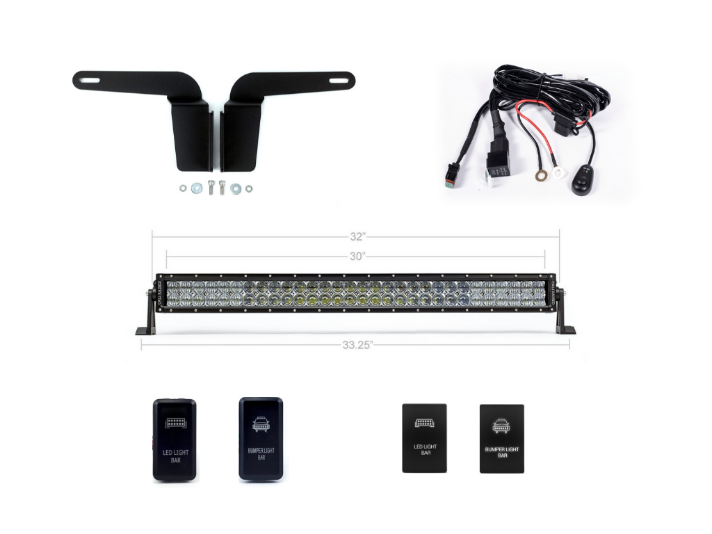 Cali Raised 03-09 4RUNNER 32" LOWER BUMPER HIDDEN LED LIGHT BAR BRACKETS KIT