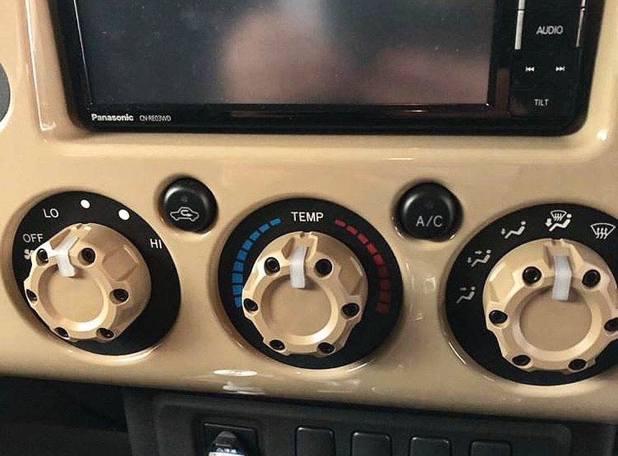 Climate Knobs (FJ Cruiser) - ARMY GREEN
