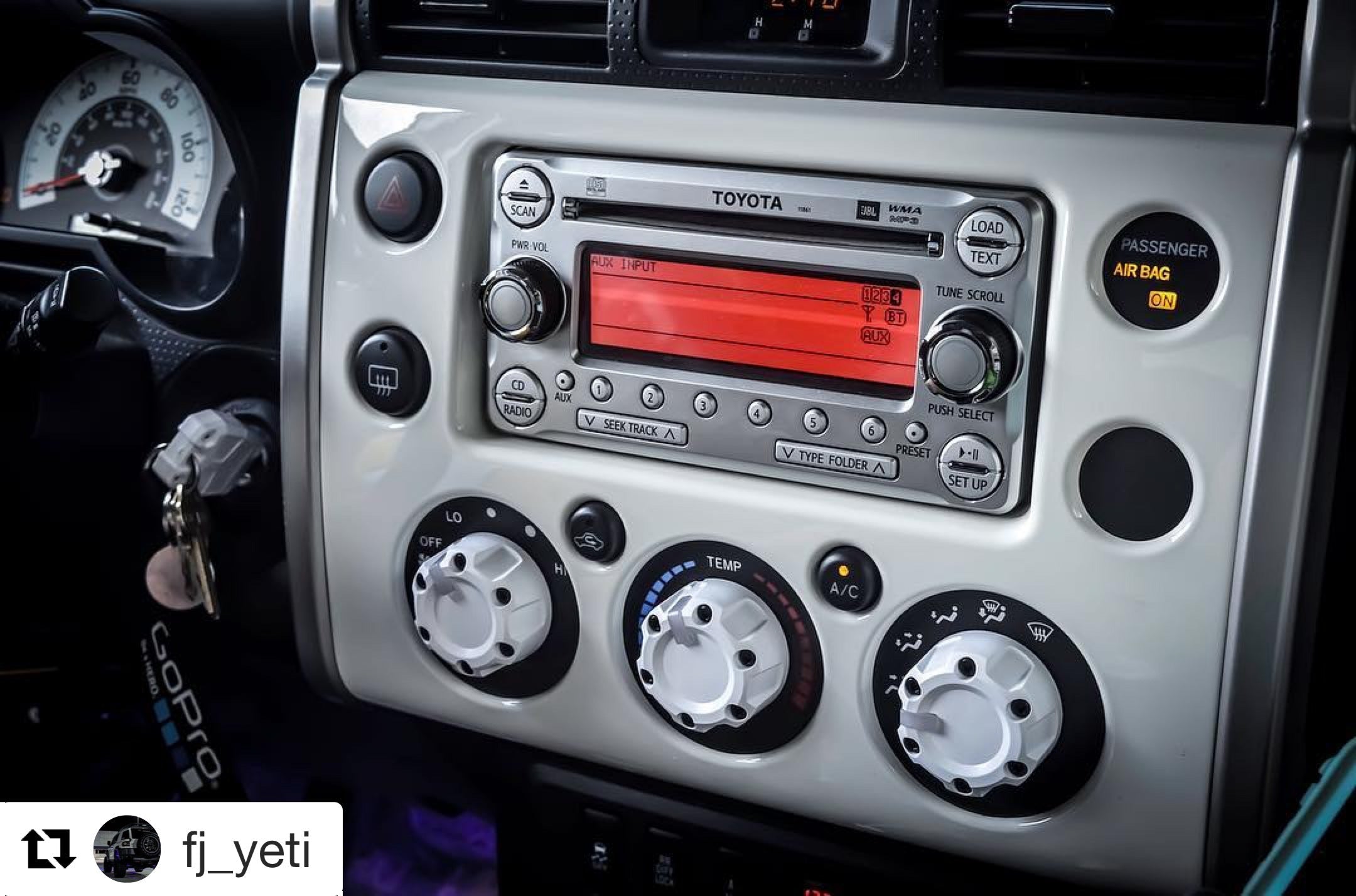 Climate Knobs (FJ Cruiser) - SUN FUSION YELLOW