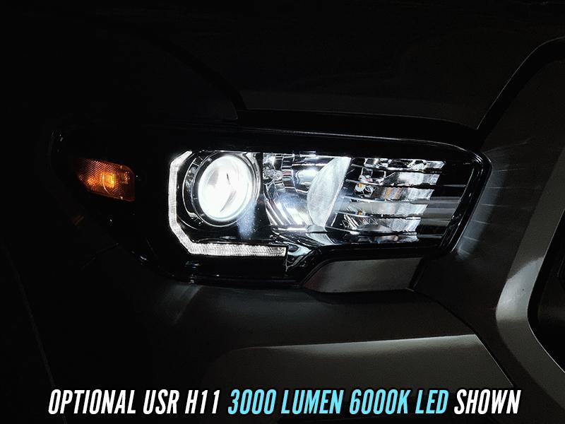USR DEPO 2016-2023 Tacoma LED DRL TRD Pro Style Black Projector Headlights