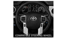 Steering Wheel Emblem Overlay (Select Toyota Models) - WHITE - BLANK
