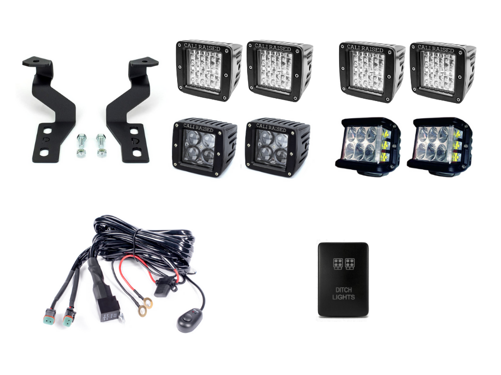 Cali Raised 14-21 TUNDRA LOW PROFILE DITCH LIGHT BRACKETS KIT