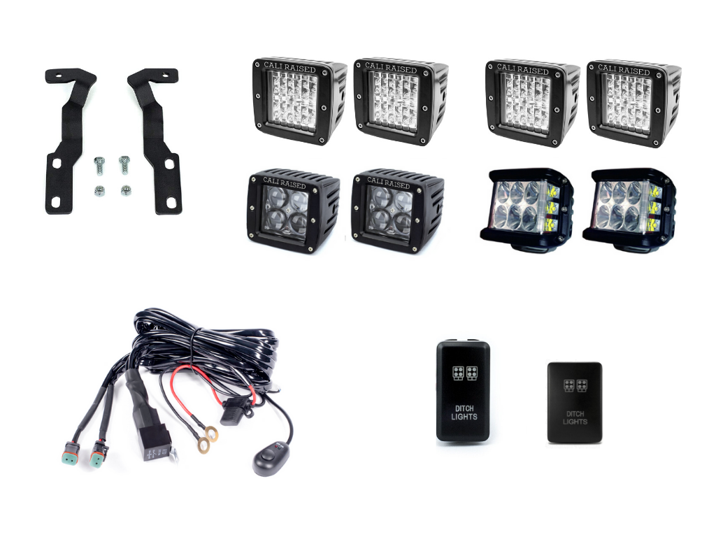Cali Raised 05-15 TACOMA LOW PROFILE LED DITCH LIGHT BRACKETS KIT