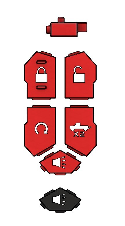 Injection Fob IF018 (2019+ Chevy/GMC Truck) - RED