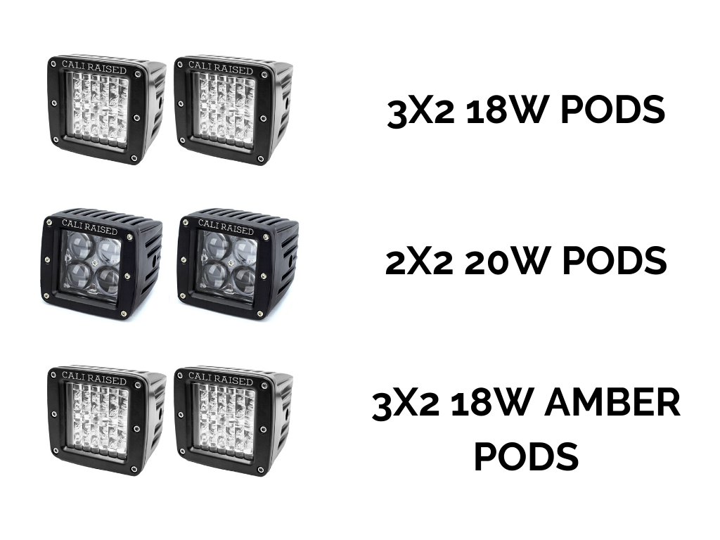 Bed Rail LED Pod Brackets Kit For Toyota Truck