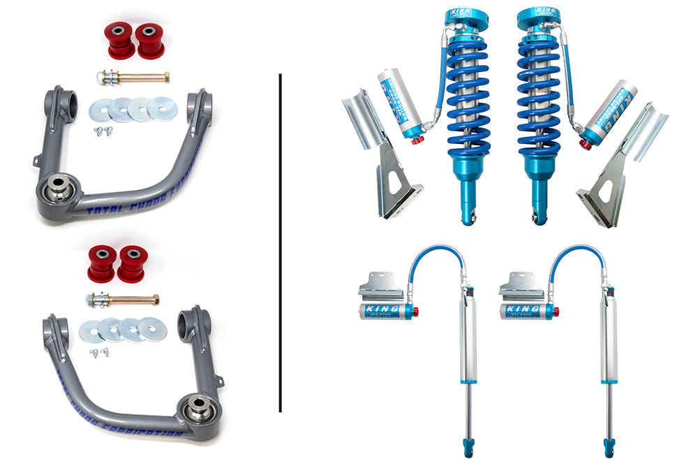 2005-2015 2nd Gen Tacoma King 2.5 Front & Rear Shocks w/ Total Chaos Upper Control Arms