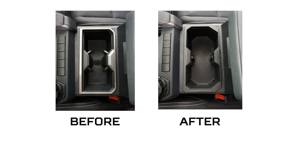 Oversize Cup Holder (2024+ Tacoma) - WHITE/BLACK