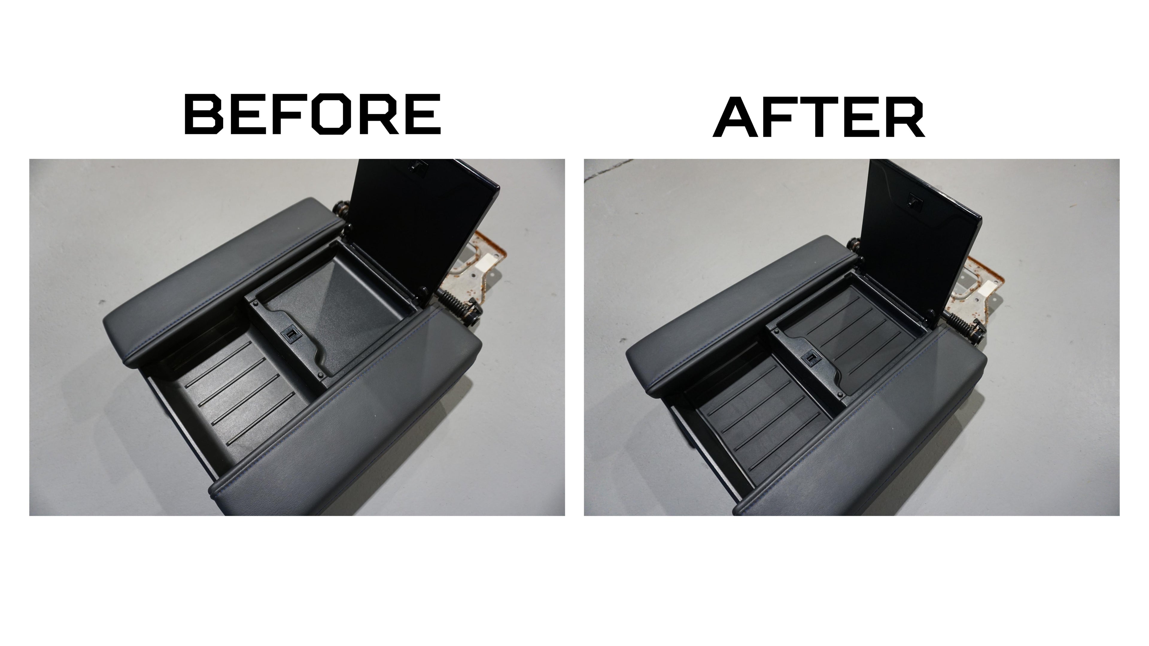 Center Console Tray Liner (2022+ Tundra Platinum) - 2PC BLACK