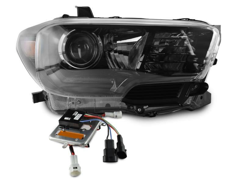 USR DEPO 2016-2023 Tacoma LED DRL TRD Pro Style Black Projector Headlights