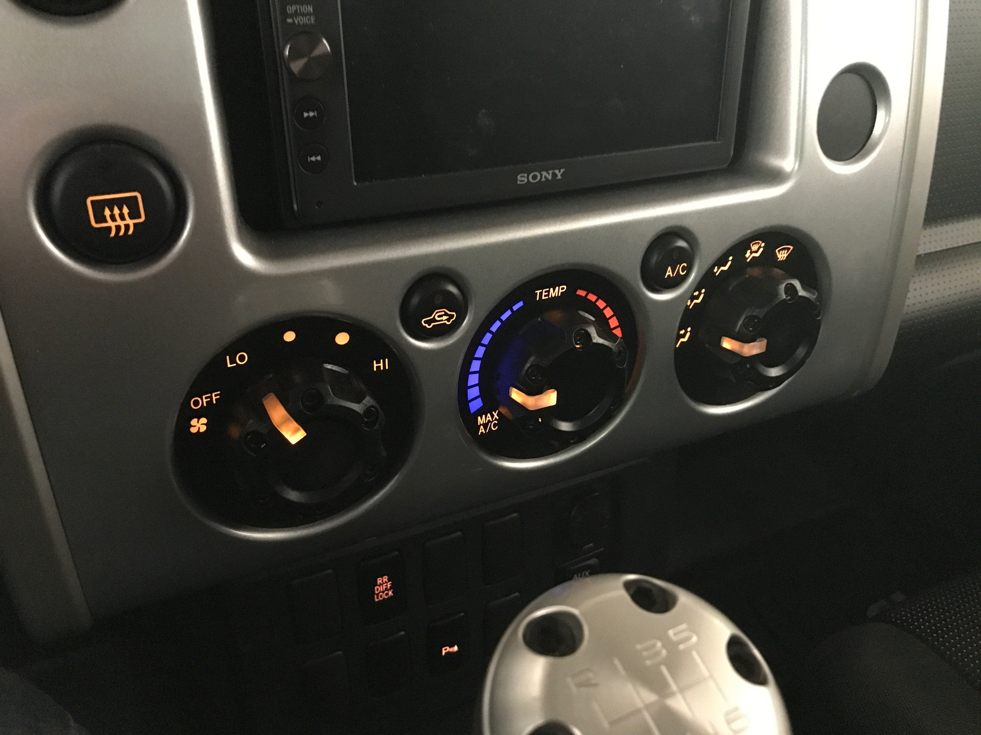 Climate Knobs (FJ Cruiser) - HERITAGE BLUE