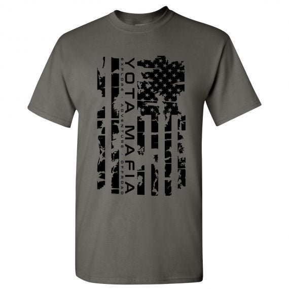 DISTRESSED AMERICAN FLAG T-SHIRT