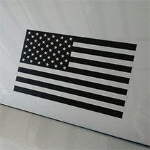 AMERICAN FLAG DECALS 'CLEAR PRINTED'