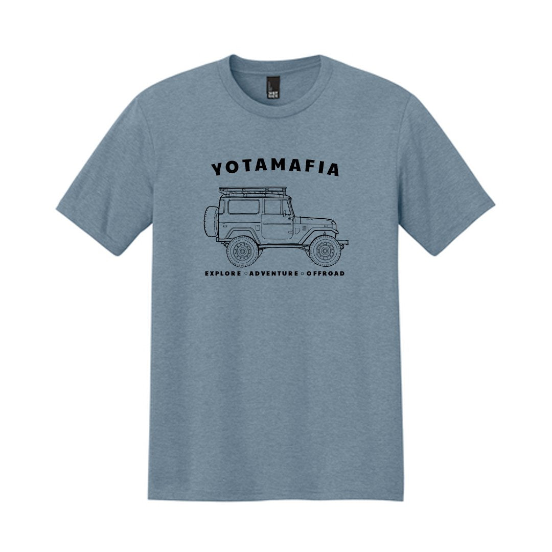Classic FJ40 Tee – Heathered Flint Blue
