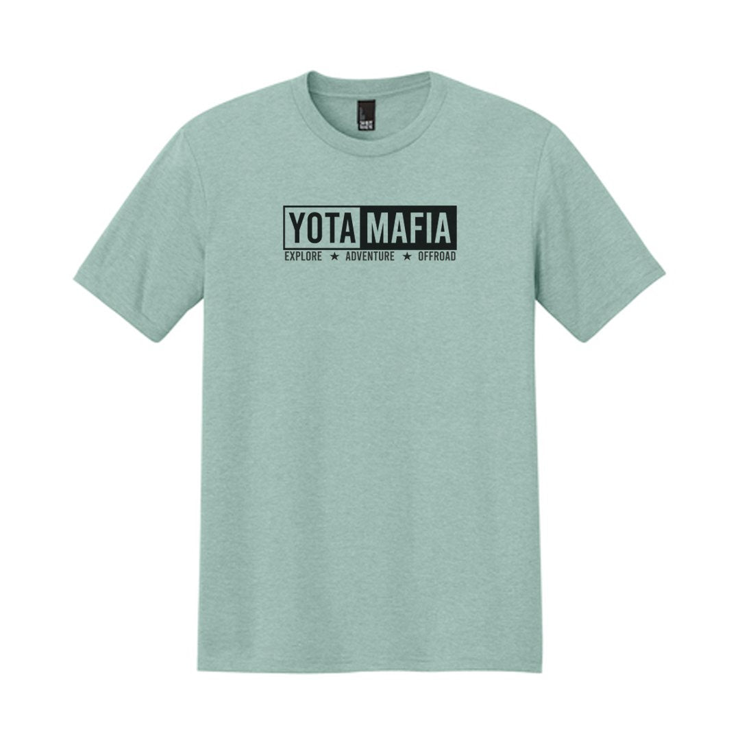 Heathered Green Tee with Classic YM Split Design