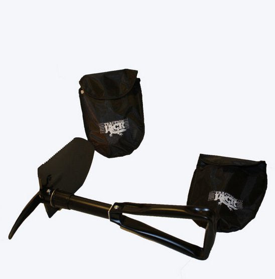 FOLDING SHOVEL + PICKAXE & CARRYING POUCH