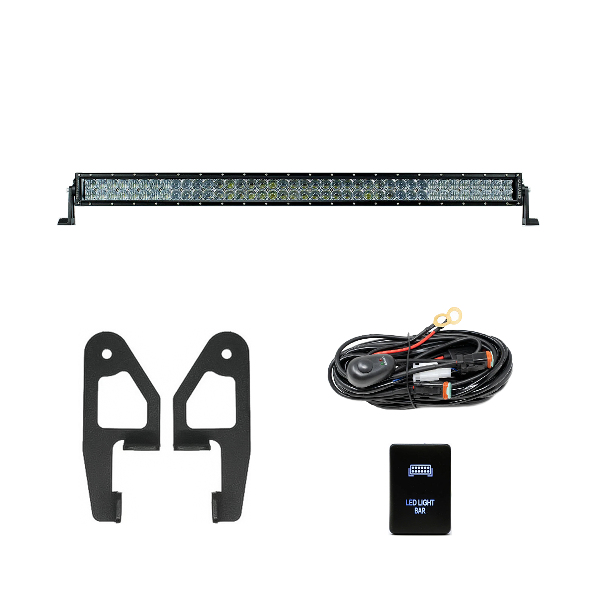 Premium Roof Rack Front Light Bar Kit for 2010-2024 Toyota 4Runner