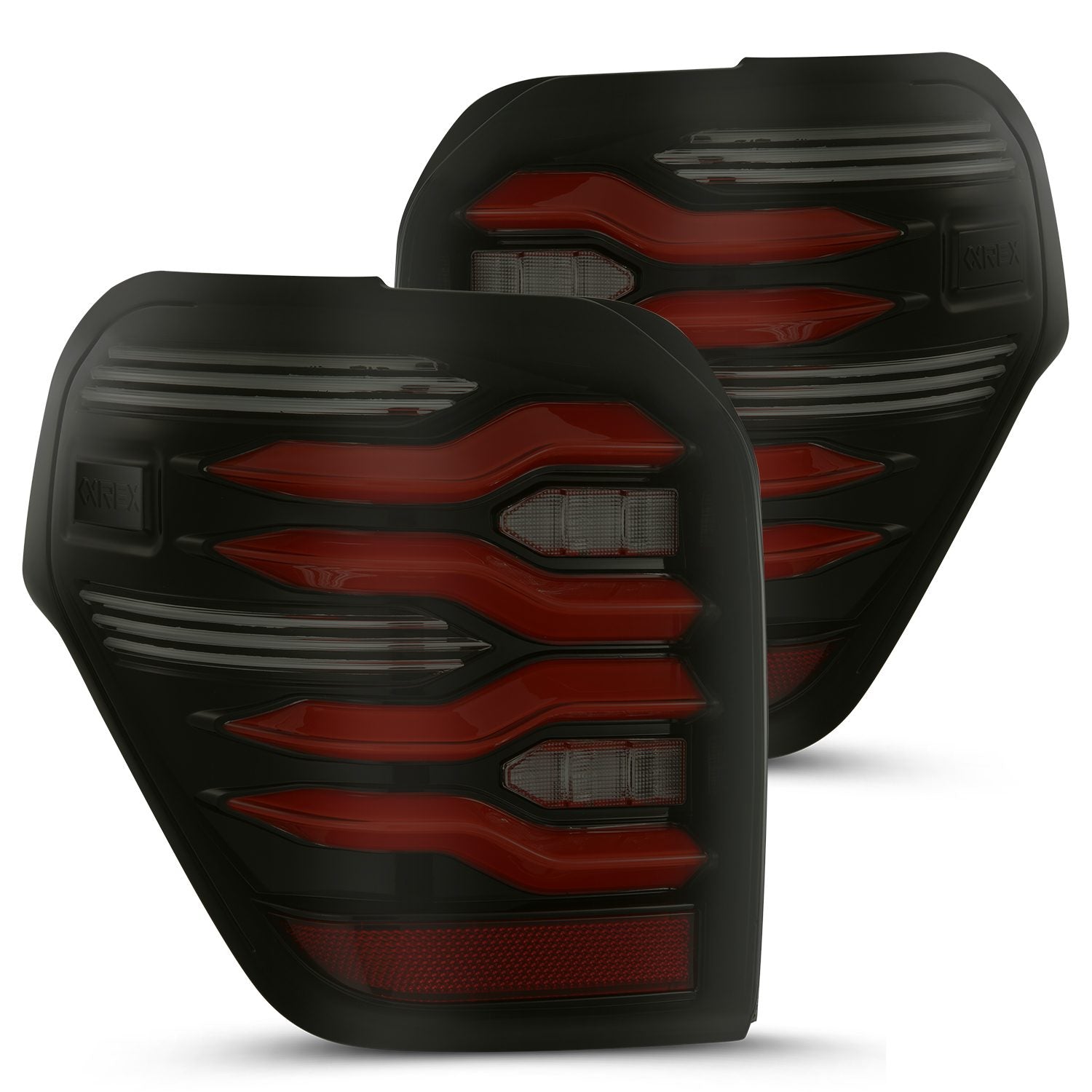 AlphaRex - LUXX-Series LED Tail Lights Black-Red - 5th Gen 4Runner (2010-2024)