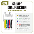 Square Style Dual Function Toyota OEM Style "AMBER & WHITE" Switch