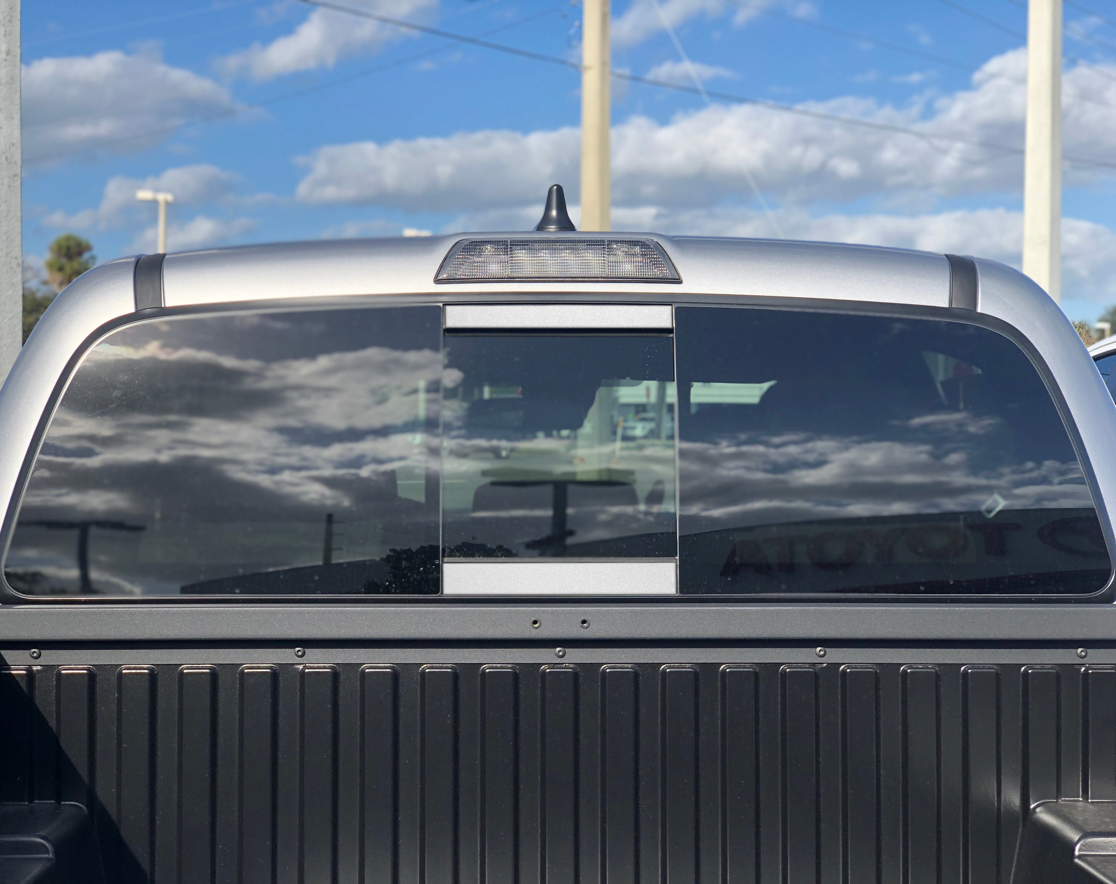 Rear Power Sliding Window Accent Overlays Fits 2016-2023 Toyota Tacoma