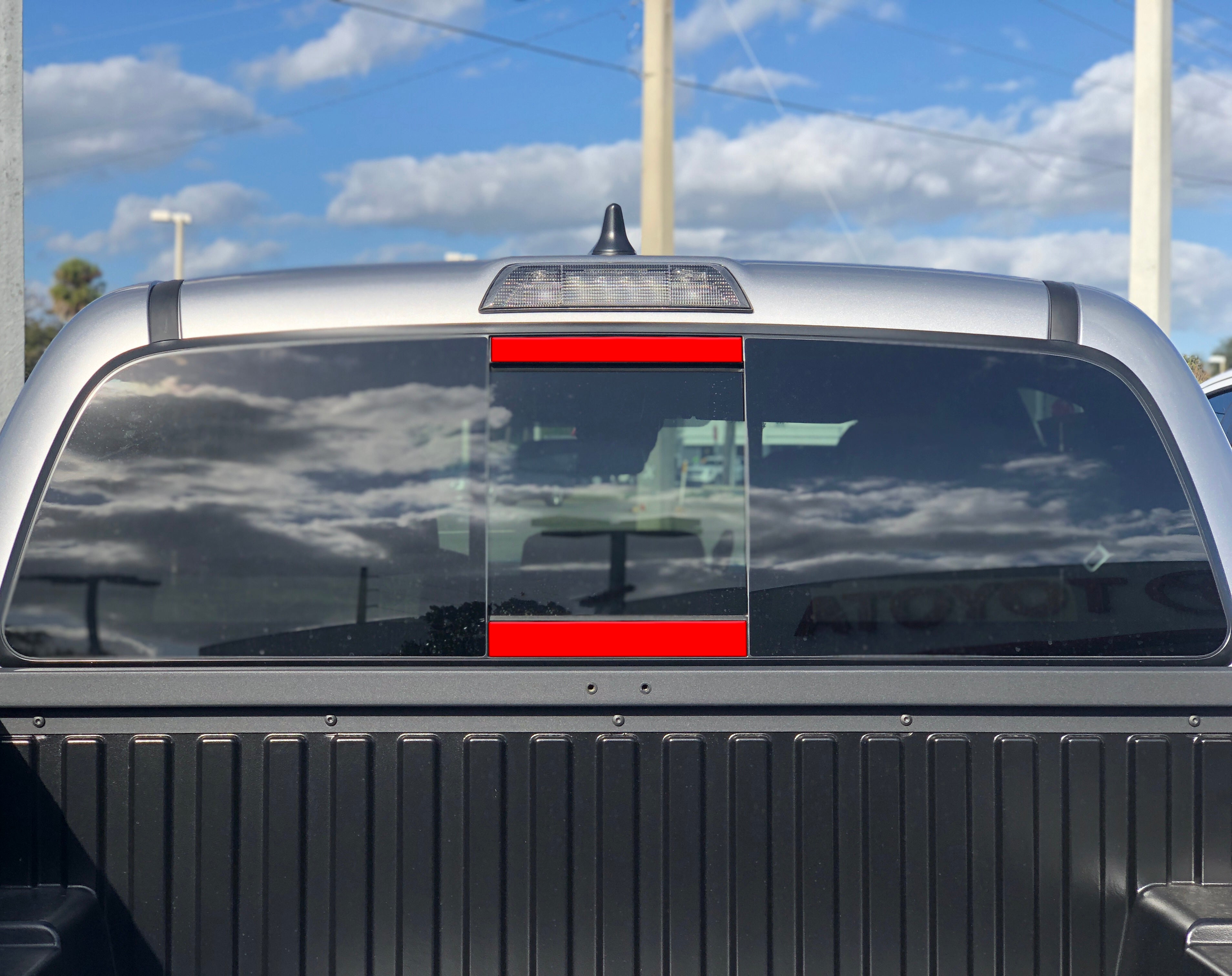 Rear Power Sliding Window Accent Overlays Fits 2016-2023 Toyota Tacoma