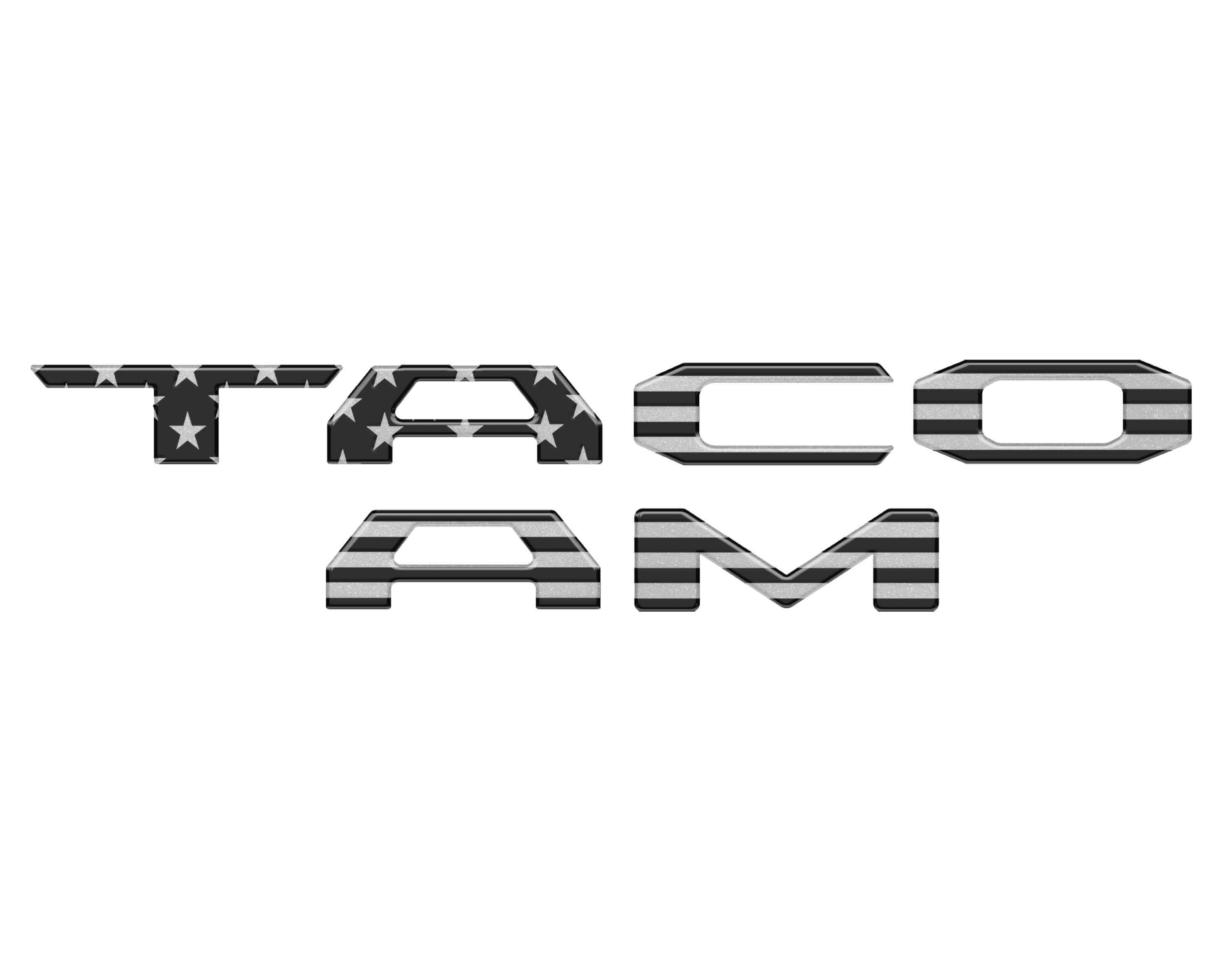 Bed Rail Tailgate Letter Overlays Fits 2024-2026 Toyota Tacoma