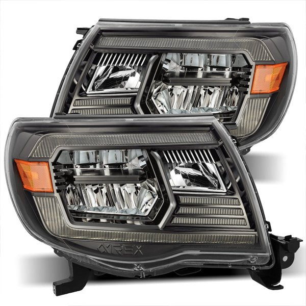 2nd Gen Tacoma (05-11) LUXX-Series LED Crystal Headlights Alpha-Black