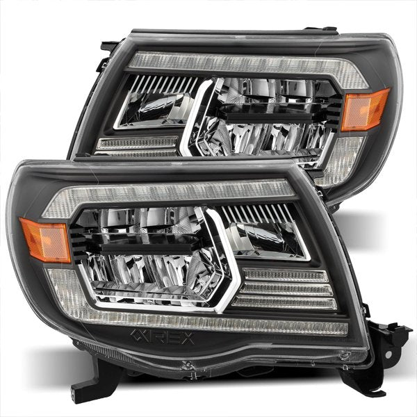 2nd Gen Tacoma (05-11) LUXX-Series LED Crystal Headlights Black