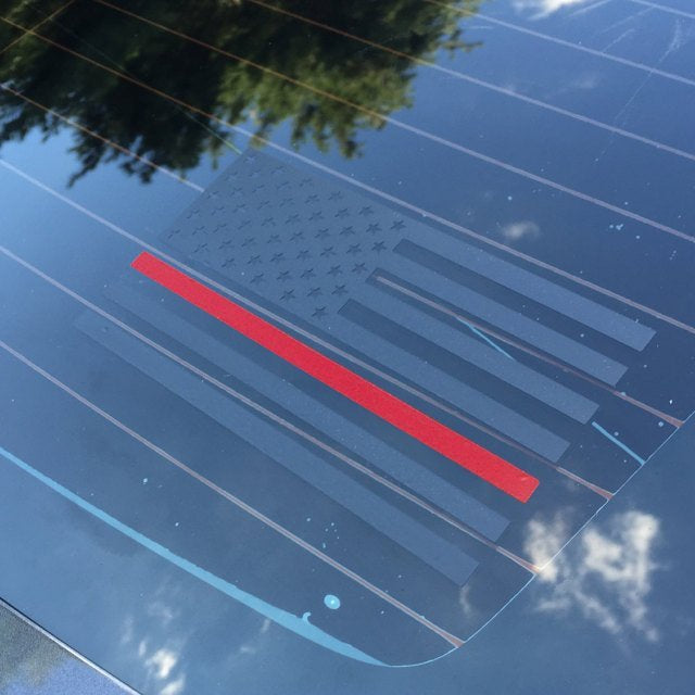 'Red Line of Courage' American Flag Decals