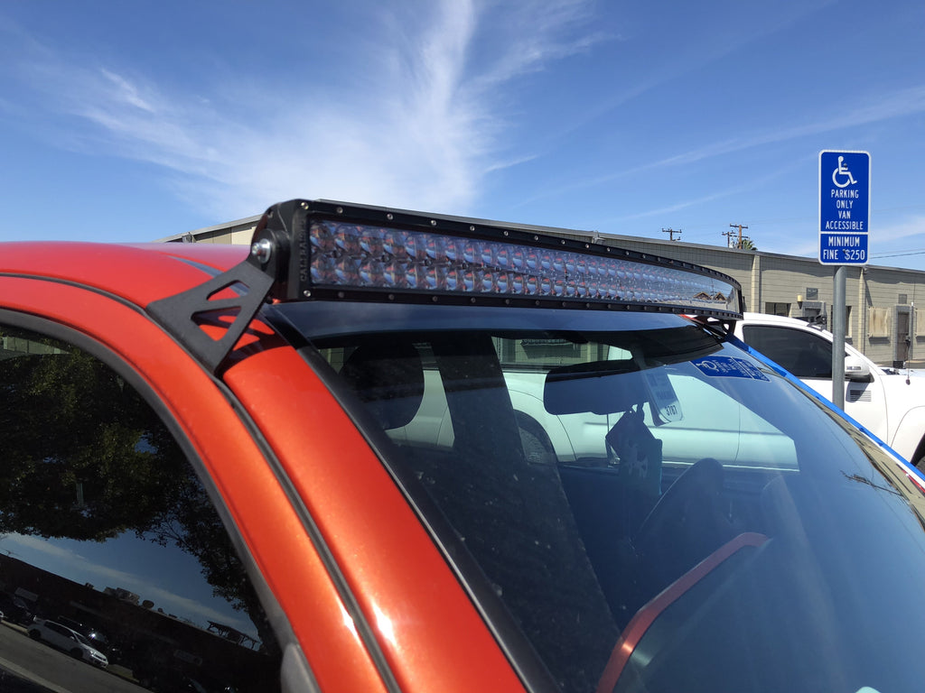 52" Curved LED Light Bar Roof Brackets Kit For 2005-2023 Toyota Tacoma