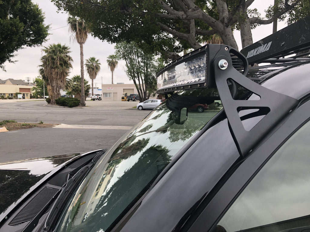 52" Curved LED Light Bar Roof Mounting Brackets For 2003-2024 Toyota 4Runner