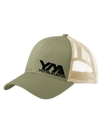 YM CURVED BILL MESH TRUCKER SNAPBACK