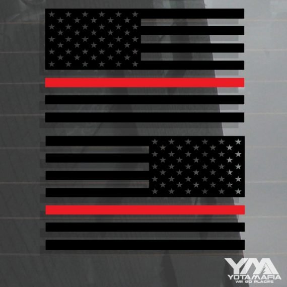 'Red Line of Courage' American Flag Decals