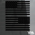 AMERICAN FLAG DECALS 'CLEAR PRINTED'