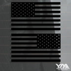 AMERICAN FLAG DECALS 'CLEAR PRINTED'