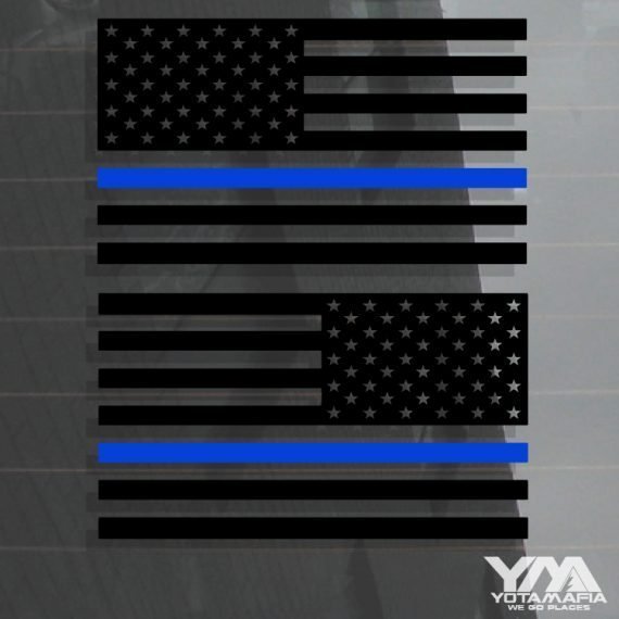 THIN BLUE LINE AMERICAN FLAG DECALS 'PREMIUM VINYL CUT'
