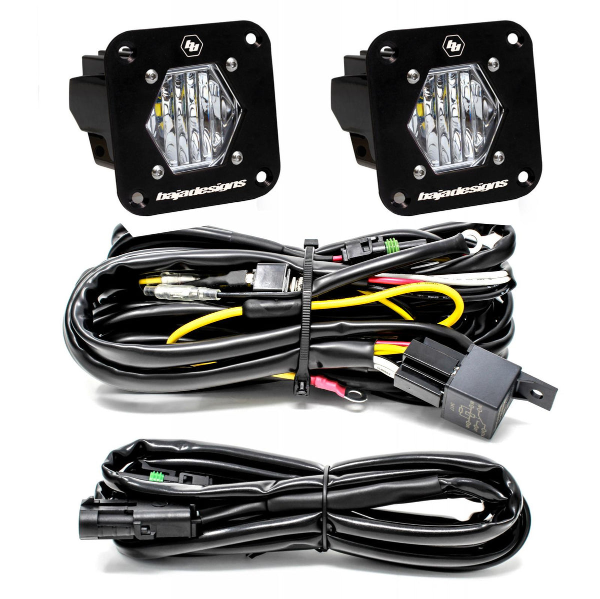 Baja Designs S1 Black Flush Mount LED Light Pod Reverse Kit - manufacturer image 1