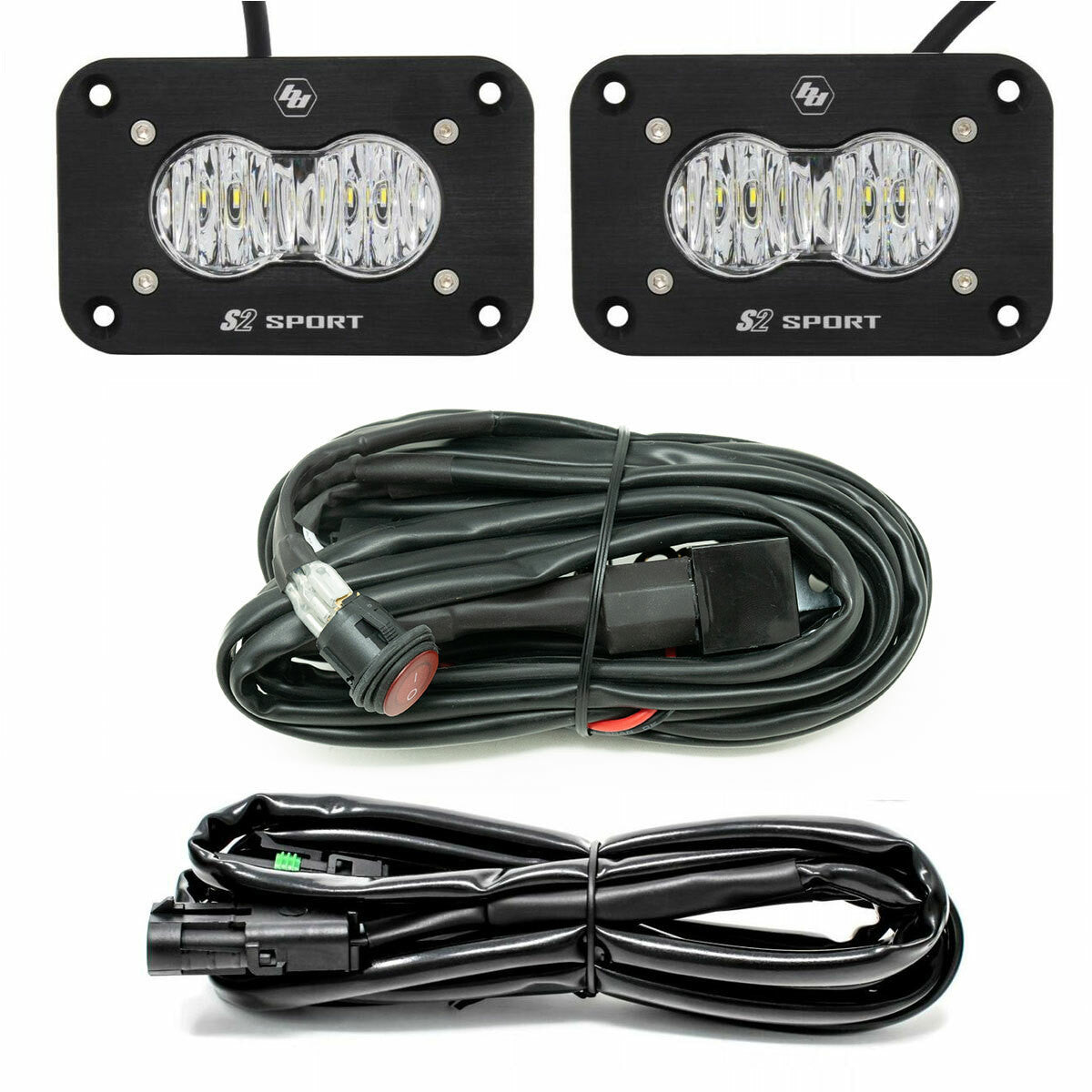 Baja Designs S2 Sport Black Flush Mount LED Light Pod Reverse Kit - manufacturer image 1
