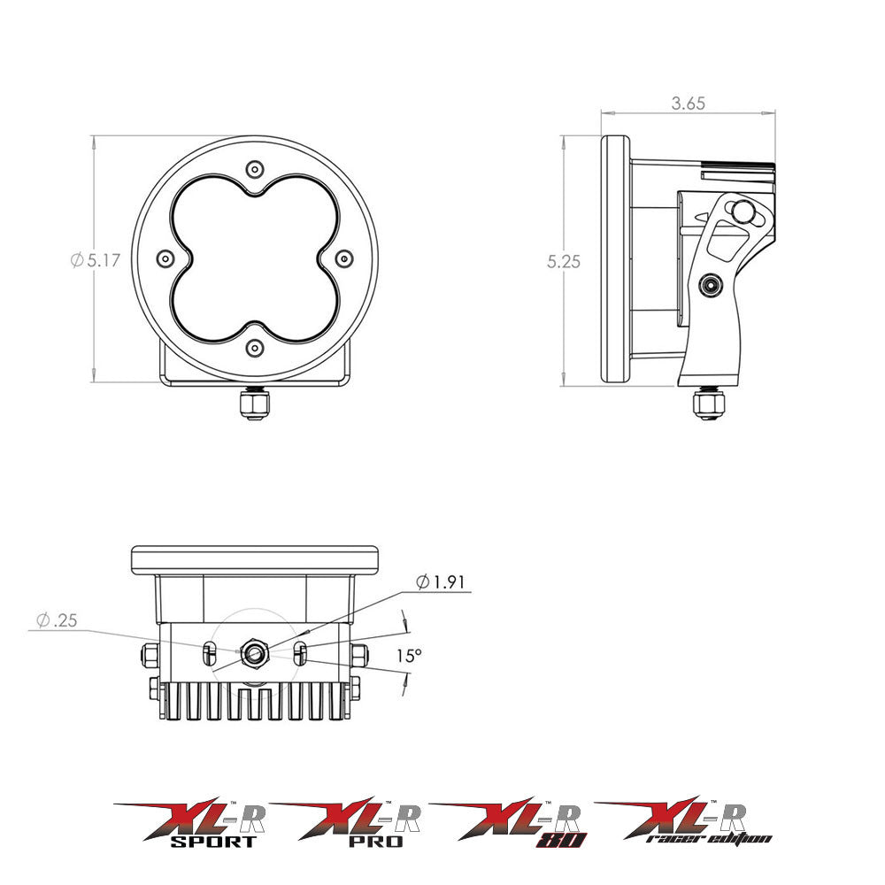 Baja Designs XL-R 80 LED Auxiliary Light Pod Pair - manufacturer image 5
