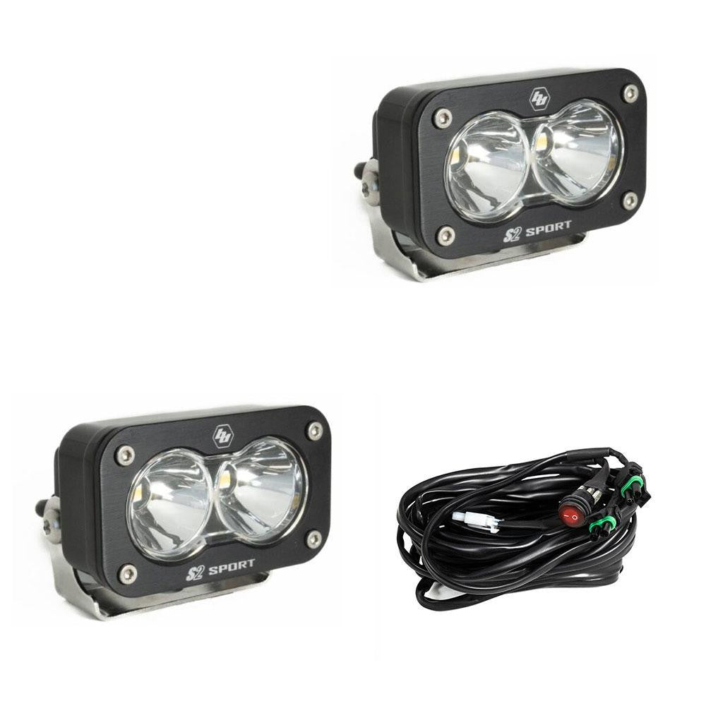 Baja Designs S2 Sport Black LED Auxiliary Light Pod Pair - manufacturer image 1