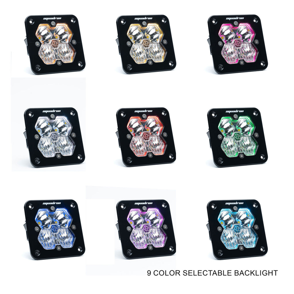 Baja Designs Squadron 2.0 Sport Black Flush Mount LED Auxiliary Light Pod - manufacturer image 95230