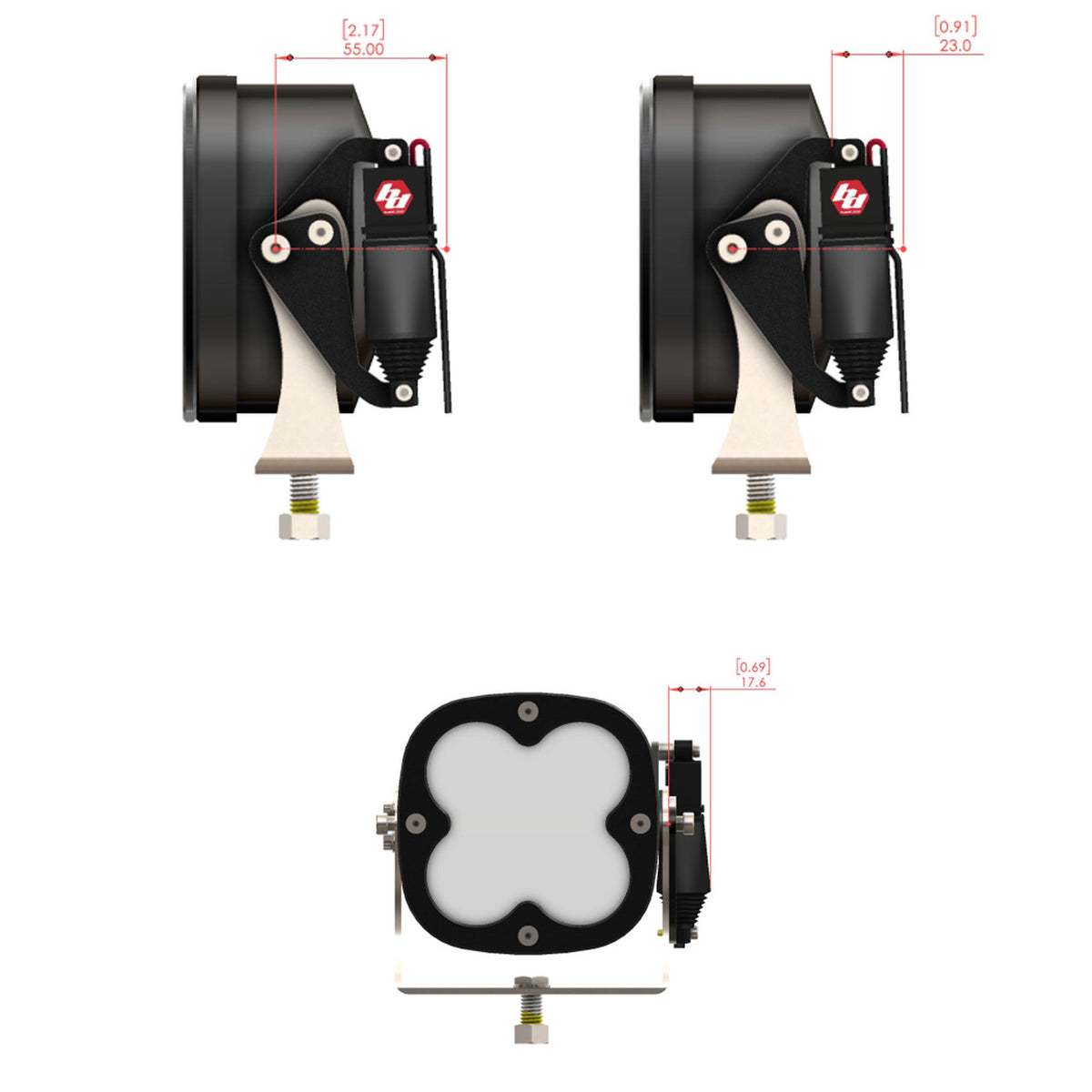 Baja Designs Reflex Light Actuator Kit – LP4/LP6/LP9/XL-M Housing - manufacturer image 94276