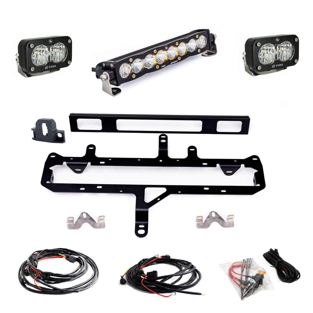 Toyota S8 10" Light Bar / S2 Pro TRD Pro Grille Conversion Light Kit - Multi Pattern, Clear
