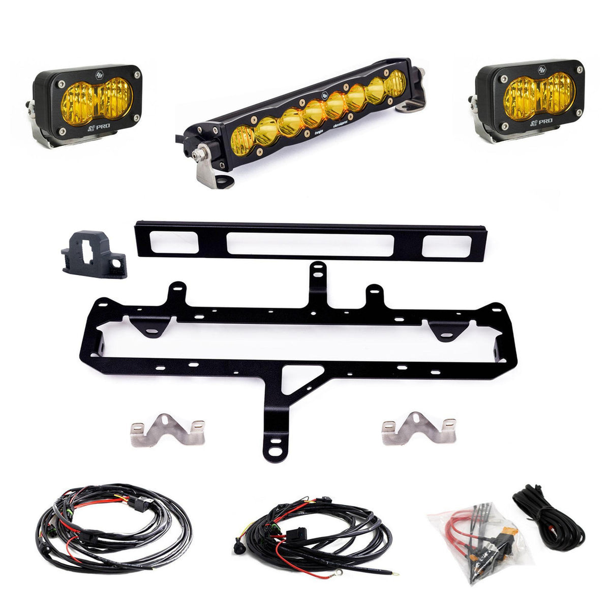 Toyota S8 10" Light Bar / S2 Pro TRD Pro Grille Conversion Light Kit - 2024-2026 Toyota Tacoma - manufacturer image 88202