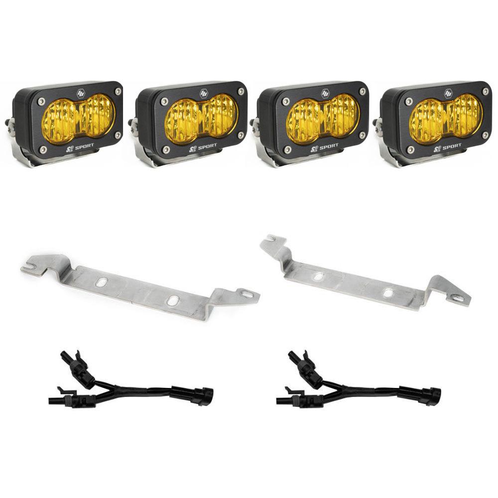 Toyota S2 Sport Dual Fog Pocket Light Kit - Toyota 2022-2026 Tundra - Wide Cornering, Baja Amber