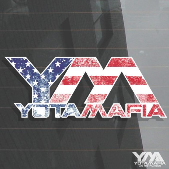 YM Full Color American Flag Decal